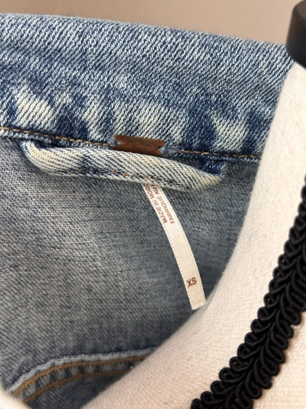 Free People Light Wash Blue Denim Jacket - Picture 4 of 7